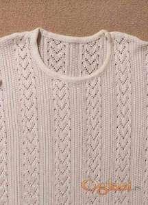 Vintage pletena bluza od prirodnih materijala vel.XL