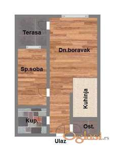 Dvosoban stan, 46m2, Bulevar patrijarha Pavla
