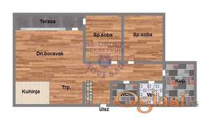 Trosoban stan u izgradnji na Telepu