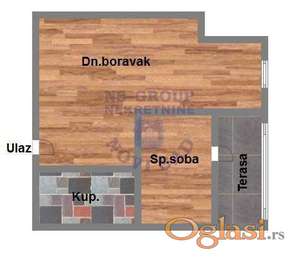 Jednoiposoban stan površine 27 m², smešten na odličnoj lokaciji kod Železničke stanice,