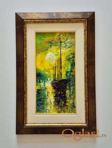 Ulje na platnu - Brod i letnje vece