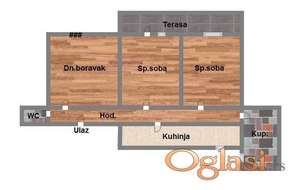 537834-Trosoban-67m2-Nova detelinara