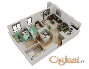 Novi Sad, Salajka - Dvoiposoban stan  74m2 