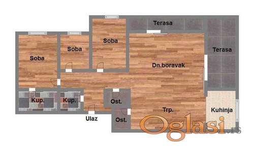 - 101m2 - Komforan četvorosoban - kod Instituta -