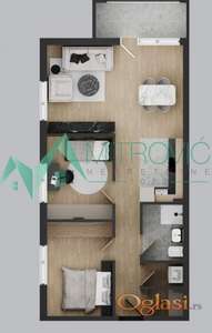 Novi Sad, Adice - Dvoiposoban stan 65 m2 