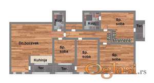 Sjajan petosoban stan 129m2 sa PDV-om na Salajci