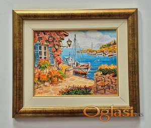 Ulje na platnu - Oaza mira na moru, prelepo!