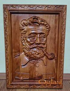Draza Mihailovic portret u drvetu