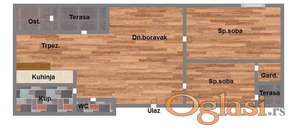 Trosoban 64m2 Bulevar patrijarha Pavla