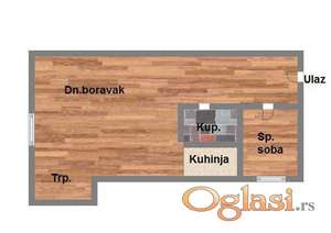 Dvosoban, 40m2 Adice