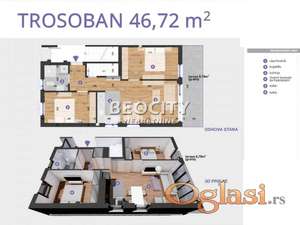 Novi Sad, Telep, Heroja Pinkija, 2.5, 47m2