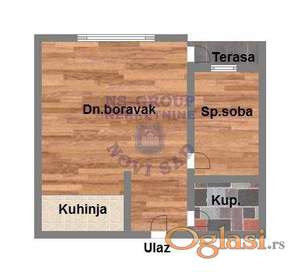 Dvosoban stan od 46m2, Nova Detelinara