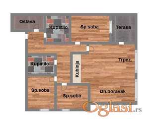 Cetvrosoban stan u Petrovaradinu 98m2