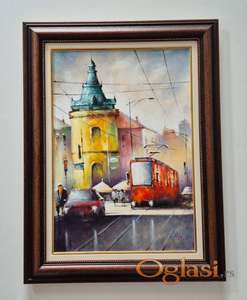 Ulje na platnu - Beogradjani, prelepa slika!