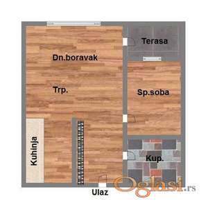 Jednoiposoban 36m2 Telep