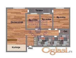 Četvorosoban stan u izgradnji, 98m2, Adice