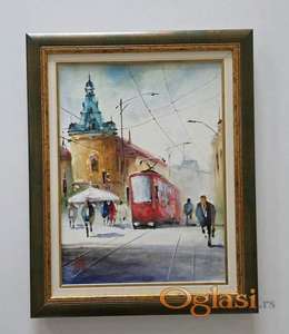 Ulje na platnu - Tramvaj kod Skc - a, prelepo!
