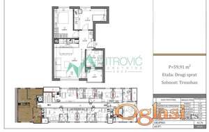 Trosoban stan u novogradnji – Telep, 60 m² (Šifra: 1004799) 