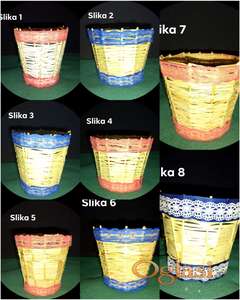 Pletene korpice za cvece