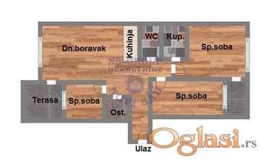 Četvorosoban stan u izgradnji, 97m2, Adice