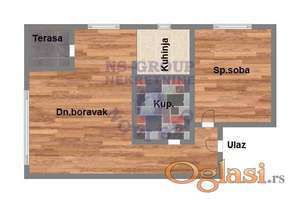 Dvosoban 45m2 Železnička Stanica