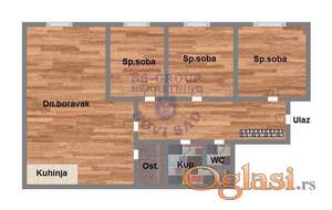 Troiposoban stan u izgradnji 76m2