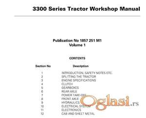 Radionički priručnik NA ENGLESKOM za traktore  Massey Ferguson 3315-3325-3330-3340-3350-3355