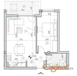 Komforan dvosoban stan - Cena sa PDV-om