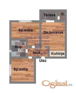 Dvoiposoban stan u izgradnji, 45m2, Lipov Gaj