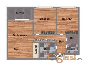 Odlican trosoban kod instituta u Sr. Kamenici!