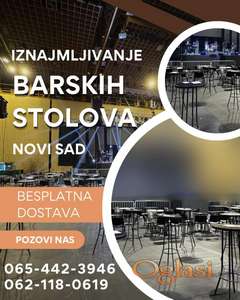 Iznajmljivanje barskih stolova za proslave