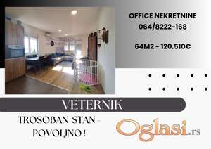 Trosoban stan bez ulaganja - Fešter