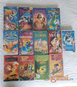 Vhs kasete sa Disney-vim crtanim filmovima