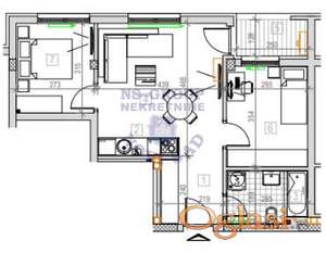 Odličan dvoiposoban stan u izgradnji na Podbari!! 53m2