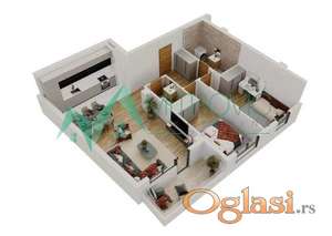 Novi Sad, Salajka - Dvoiposoban stan  76m2 