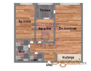 Trosoban 58m2 Železnička Stanica