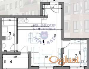 Jednoiposoban 44m2 Telep