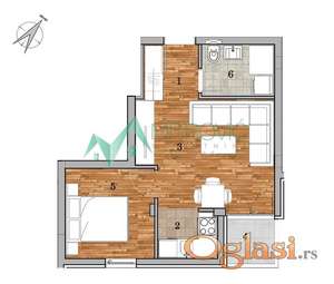 Jednoiposoban stan u izgradnji 36m2 - Telep 