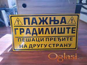 Table za obeležavanje gradilišta