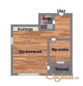 Dvosoban 43m2 Telep