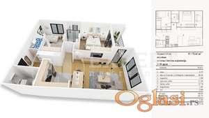 Novogradnja u blizini Doma zdravlja 2.5, 72.41 m2