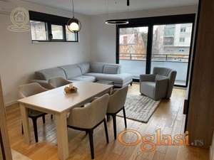 Izdavanje luksuzan dvosoban stan Crveni krst – 50 m², novogradnja, kompletno namešten