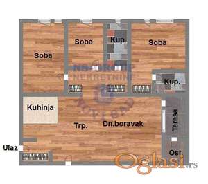 Četvorosoban stan na Podbari, 89m2