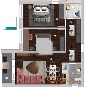 ODLIČAN TROSOBAN STAN OD INVESTITORA - UKNJIŽENO - IMA POVRAT PDV.