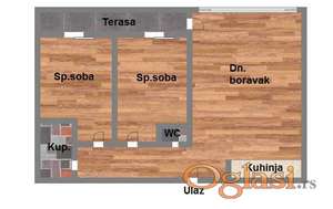 Trosoban stan u izgradnji, 65m2, Nova Detelinara, Novi Sad