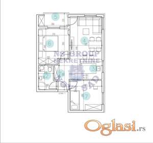 ~ 53m2 na Sadovima sa PDV-om ~