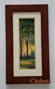 Ulje na platnu - Miris sume. Minijatura