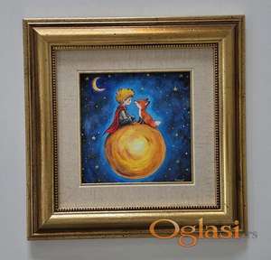 Slika - Mali princ i lisica. Akril na platnu