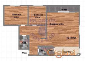 Projekat pouzdanog investitora - 63m2 dvoiposoban