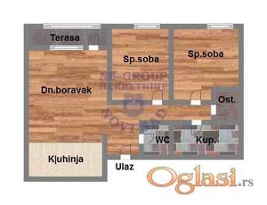 Trosoban 64m2 Bulevar Patrijarha Pavla